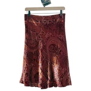 Y2K Banana Republic Velvet Paisley Silk Blend Whimsigoth Fairy Forrest Size 2